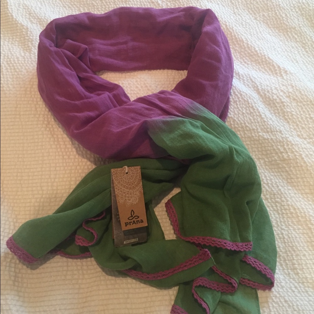 Prana Purple & Green Scarf